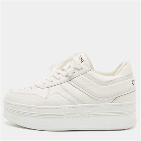 celine white sneakers|celine white platform sneakers.